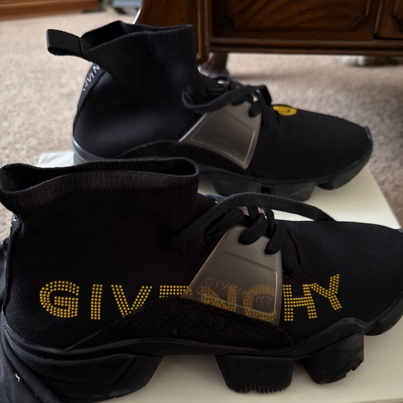 Men’s Givenchy Chaussette Jaw Mid Noir Sock Sneakers – Black (Size 42) - Picture 1 of 5